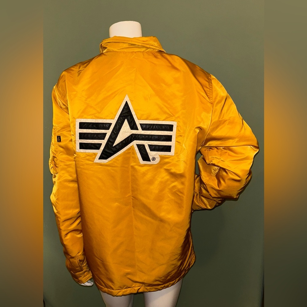 Alpha Industries Gold Bomber Jacket with Logo